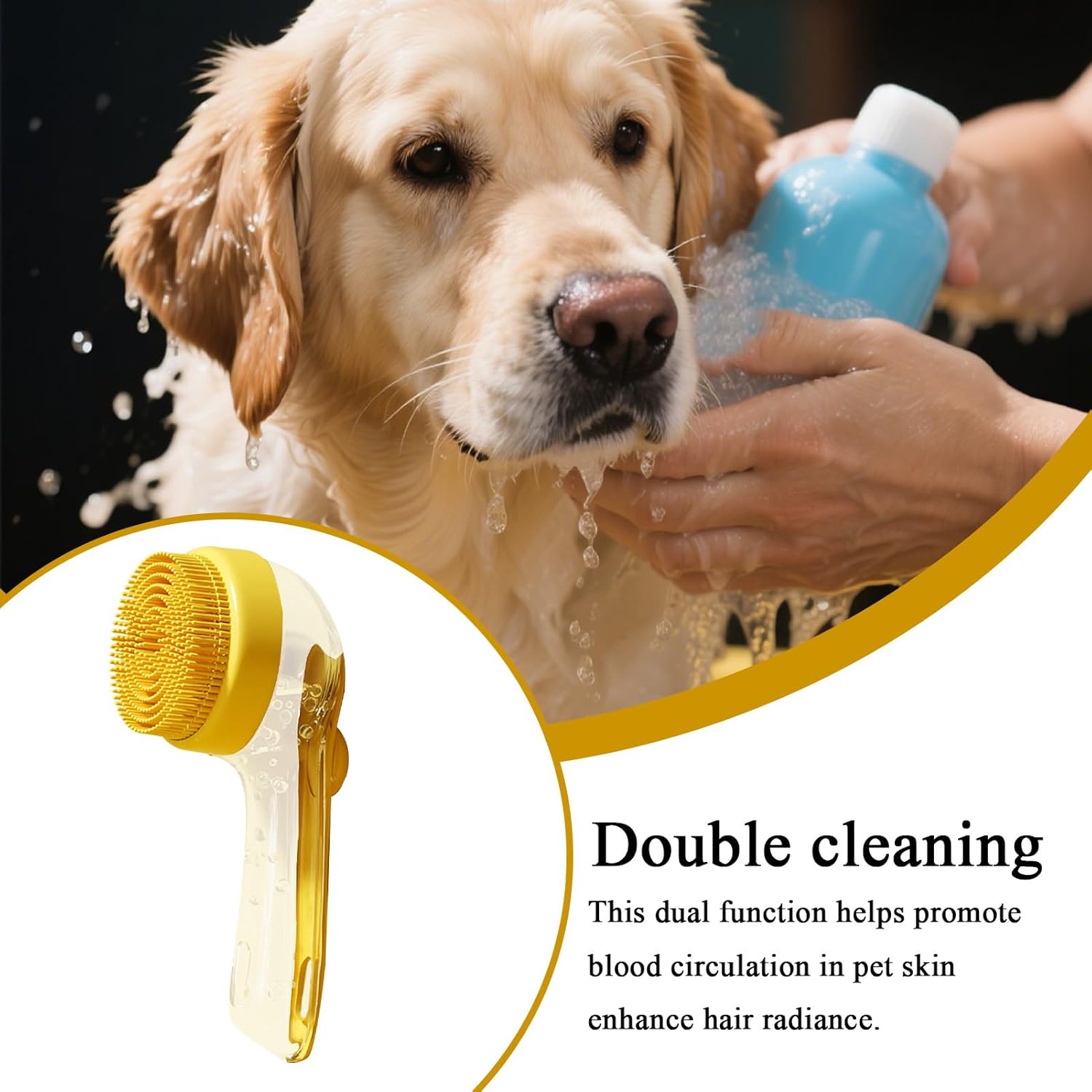 Dog Shampoo Brush Soft Hair Loss Comb | Dog Cleaning Brush Gentle Massage and - Gentle Hair Loss Care Slicker Scrub Pet Hygiene Clean Spa Grooming Puppy Outdoor