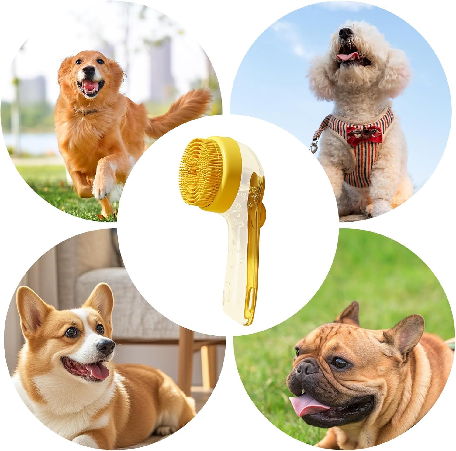 Dog Shampoo Brush Soft Hair Loss Comb | Dog Cleaning Brush Gentle Massage and - Gentle Hair Loss Care Slicker Scrub Pet Hygiene Clean Spa Grooming Puppy Outdoor