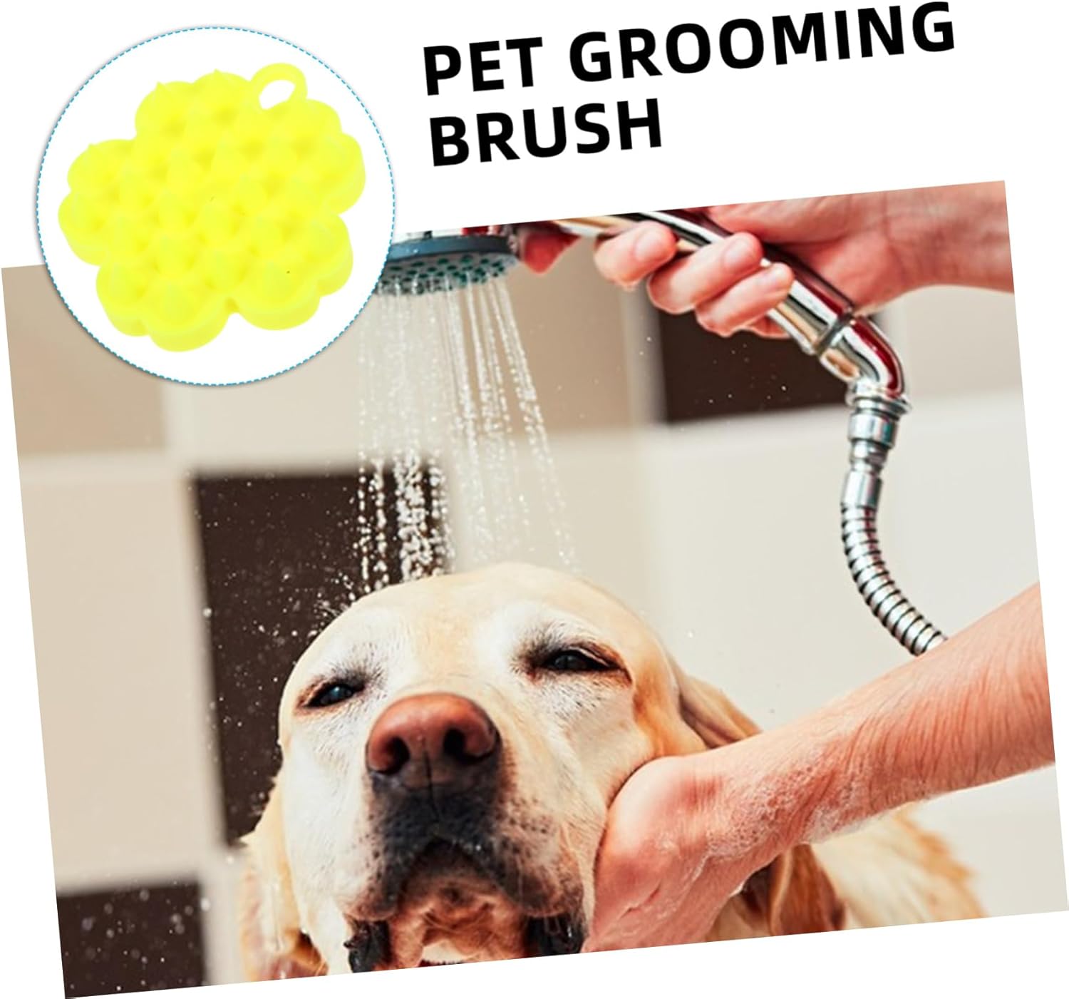 Dog Grooming Brush for Bathing and Daily Care Soft Bristles for Comfortable Massaging and Hair Removal Portable Pet Comb for Home Use Dog Wash and
