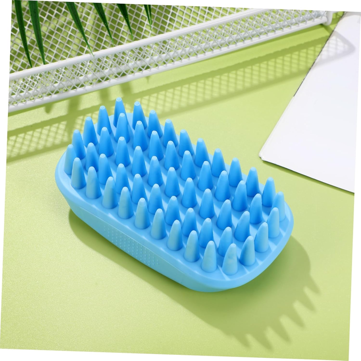 HEMOTON Dog Shampoo Brush for Shedding Dog Bath Brush Cats Comfortable to Clean Grooming Tool Versatile Shower Scrubber for Pet Bathing