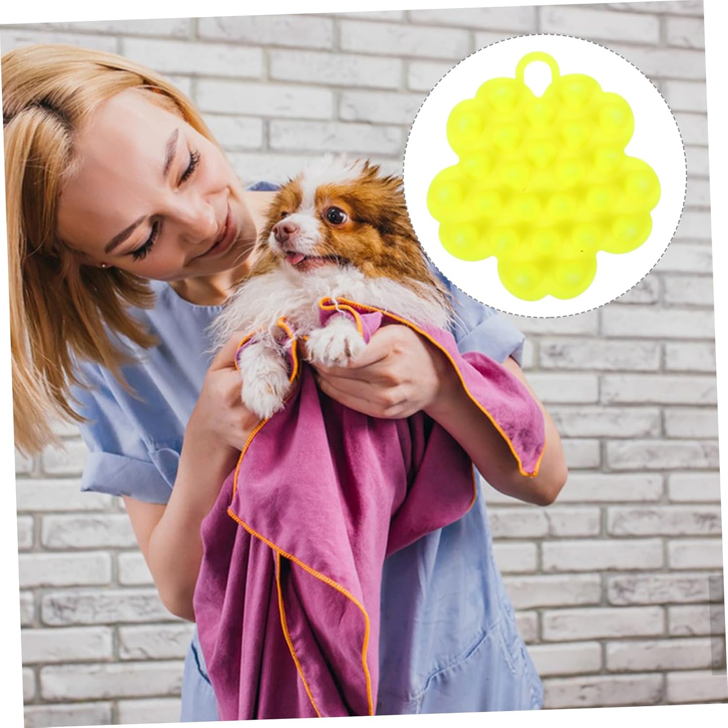 Dog Grooming Brush for Bathing and Daily Care Soft Bristles for Comfortable Massaging and Hair Removal Portable Pet Comb for Home Use Dog Wash and