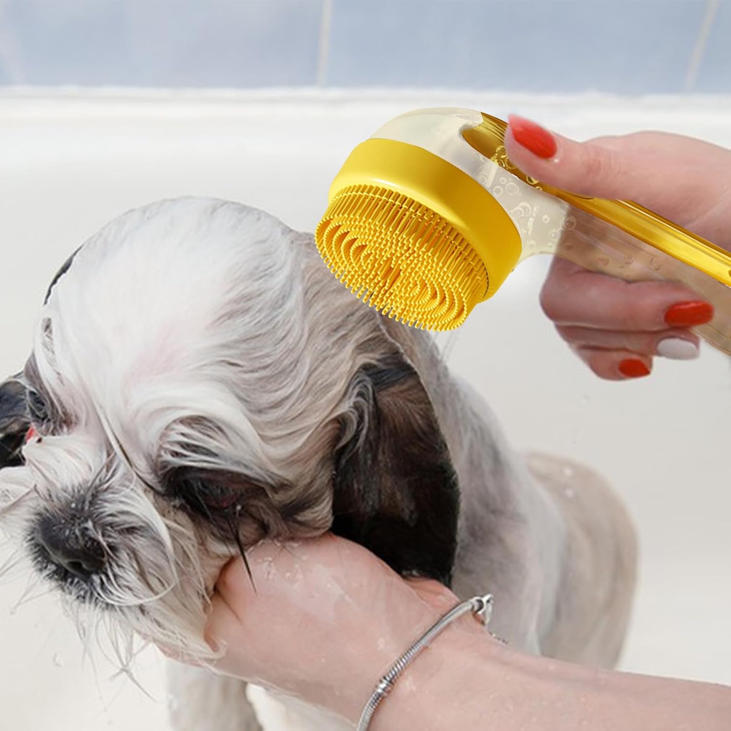 Dog Shampoo Brush Soft Hair Loss Comb | Dog Cleaning Brush Gentle Massage and - Gentle Hair Loss Care Slicker Scrub Pet Hygiene Clean Spa Grooming Puppy Outdoor